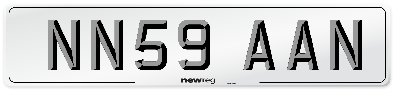 NN59 AAN Number Plate from New Reg